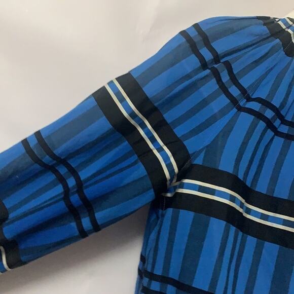 TORY BURCH PLAID BUTTON DOWN SHIRT SIZE‎ 4 - Picture 3 of 8